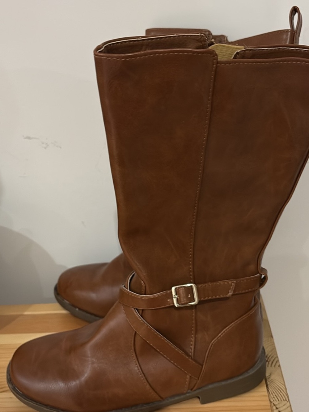 The Children's Place Brown Girls' Tall Buckle Boots